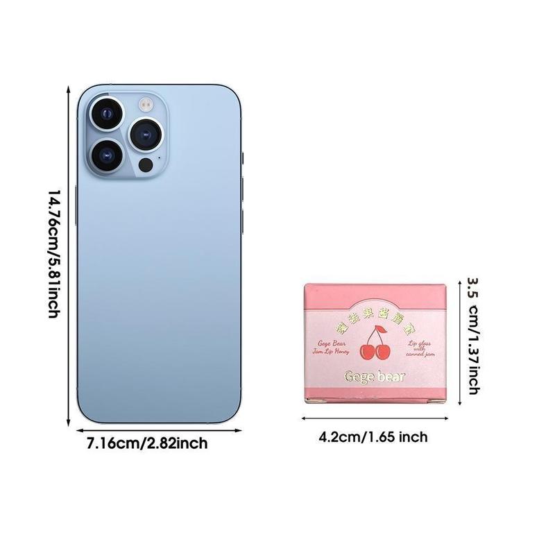 1 Count Moisture Moisturizing Gogo Bear Canned Jam Lip Honey Mirror Jelly Glass Toot Lip Glaze Lip Oil, Makeup