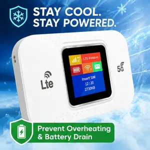 Dual Band 4G 5G Portable WiFi Hotspot Router LTE Mobile Internet Modem Built in 3000mAh Long Lasting Battery 20% Better Anti Interference Up To 300Mbps Speed Supports 180+ Countries For Camping Fishing International Travel