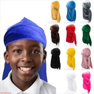 2026 New Trend Color Velvet Long Tail Pirate Durag, Oversized Large Fit Bag Head Turban, Stretch Velvet Headwrap for Big Heads, Hip Hop Streetwear & Cosplay Headscarf