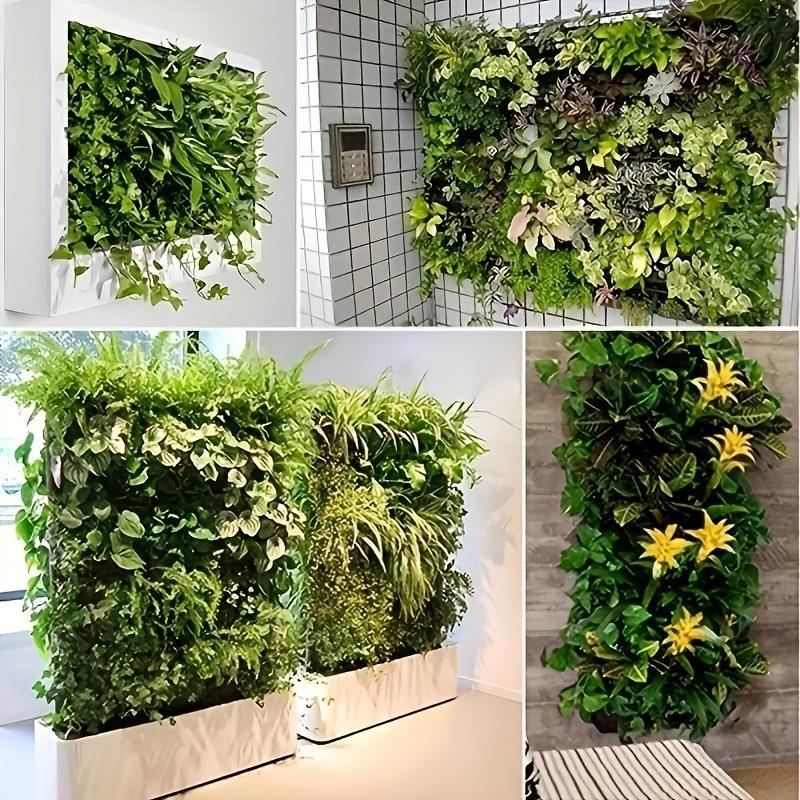 Vertical Wall Mounted Plant Growing Bag, 1 Count Multi-pocket design Felt Plant Growing Bag, Garden Bag for Home Garden