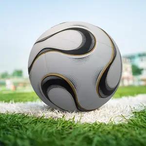 Durable Size 5 PU Football, Seamless Heat Fusion, High Elasticity, Wear-Resistant, Adult Training & Match Use, Cool Pattern Design, Soccer Ball