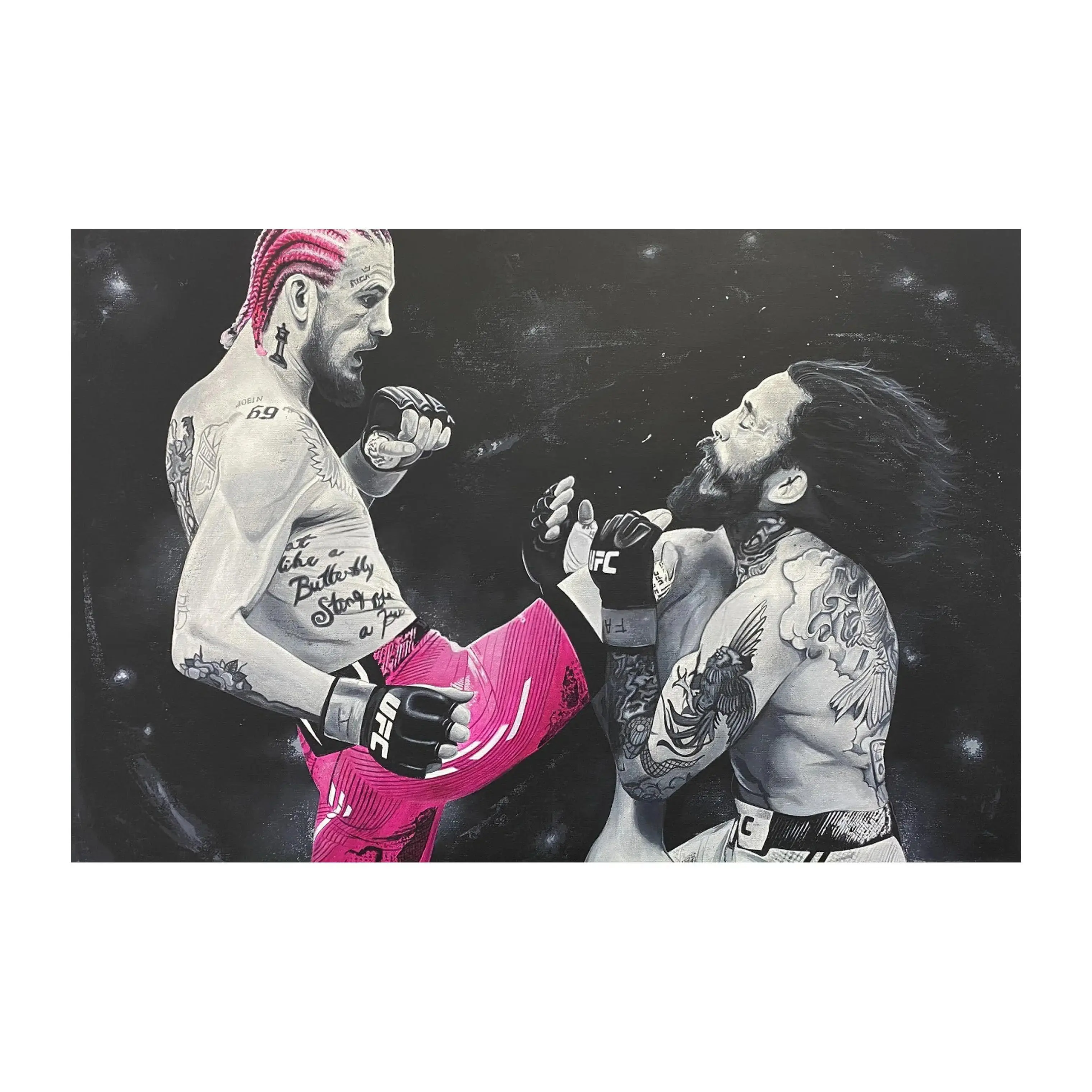 Suga Sean O'Malley Graphic  UFC Inspired Fight Night Wall  Combat Sports Banner  Decor Gift for UFC Fans MMA Fans  for Bedroom Octagon Gym Decor Gift