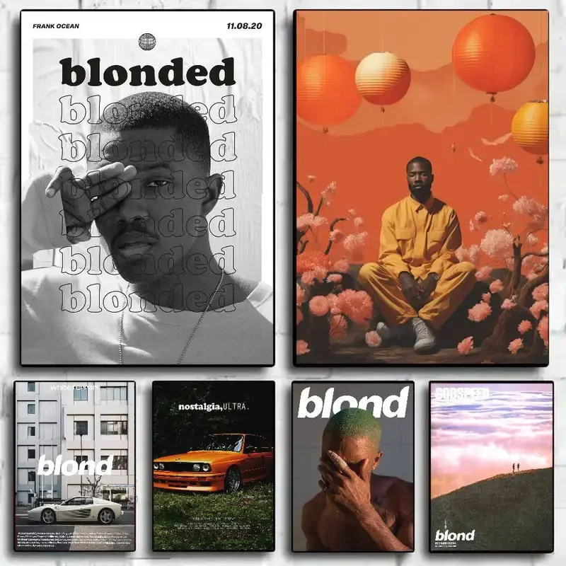 Blond F-Frank Poster Art Sticky Wall Waterproof Home Living Room Bedroom Bar Aesthetic Decoration album themed poster music themed poster artist poster art home decor wall art modern poster