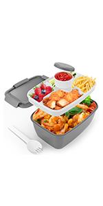 Adult Lunch Box,3 Stackable Bento Lunch Containers for Adults, Modern Minimalist Design Bento Box with Utensil Set, Leak-Proof Lunchbox for Dining Out, Work, Picnic: Home & Kitchen