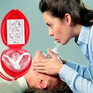 2-Pack Professional Cpr Resuscitation Mask, Reusable Respiratory Protection with One-Way Valve, Essential Emergency Rescue Tool