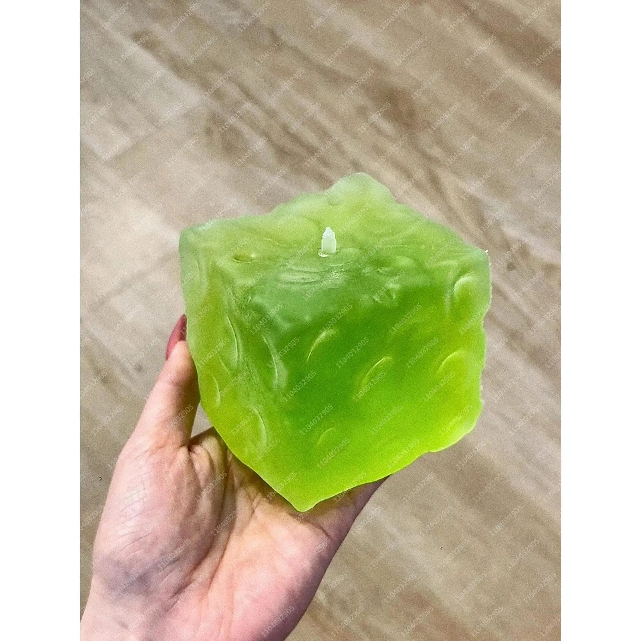 Matte Frosted Jumbo Cheese Cube Stress Ball - Non-Bounce Unisex Squishy Sensory Play Toy with ASMR Benefits, Handmixed Fill, Paper Cheese-Cube Charm, Sensory Fidget Relief for Anxiety Reduction