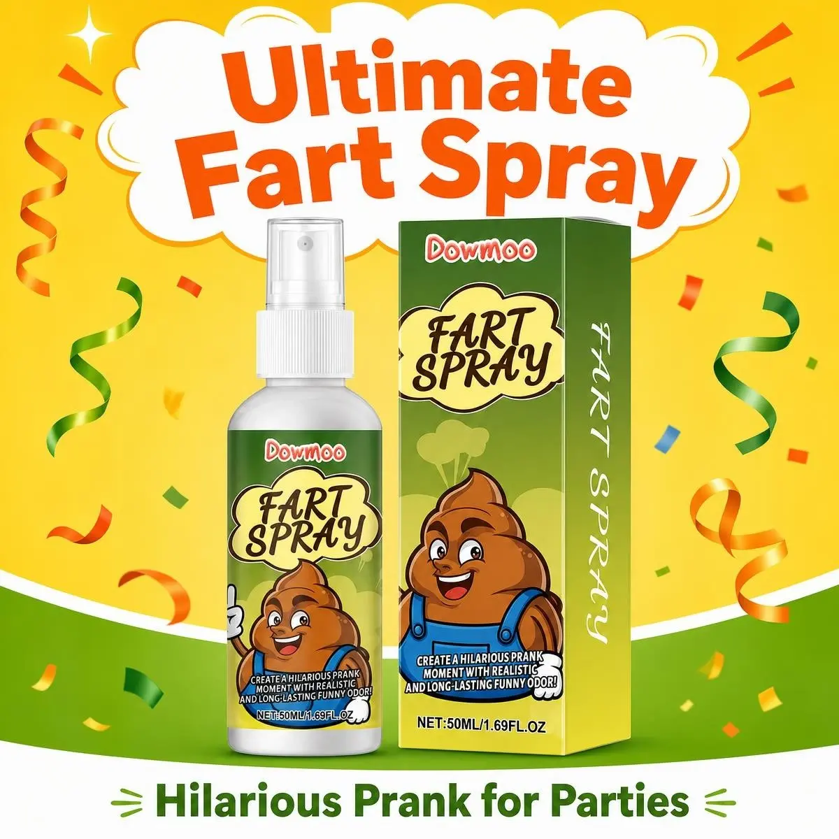 Funny Stink Spray Prank Toy, Realistic Smell for Funny Effects, Party Outdoor Gathering Prank Item, April Fools Halloween Creative Joke Tool