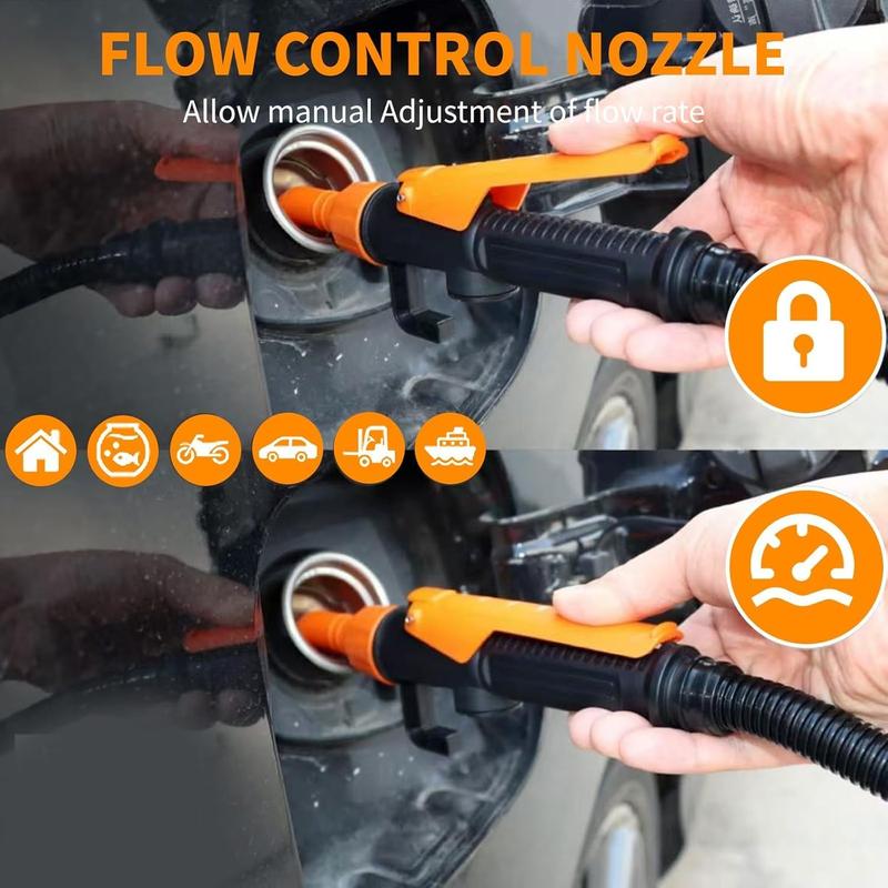 2026 Upgrade Portable Power Battery Pump, Battery Operated Electric Siphon Pump, Gas Pump for Gas Can, Extended Hose Fuel Transfer Pump,  Portable Hand Fuel Pump for Gas, Fuel, Diesel, Water Transfer.