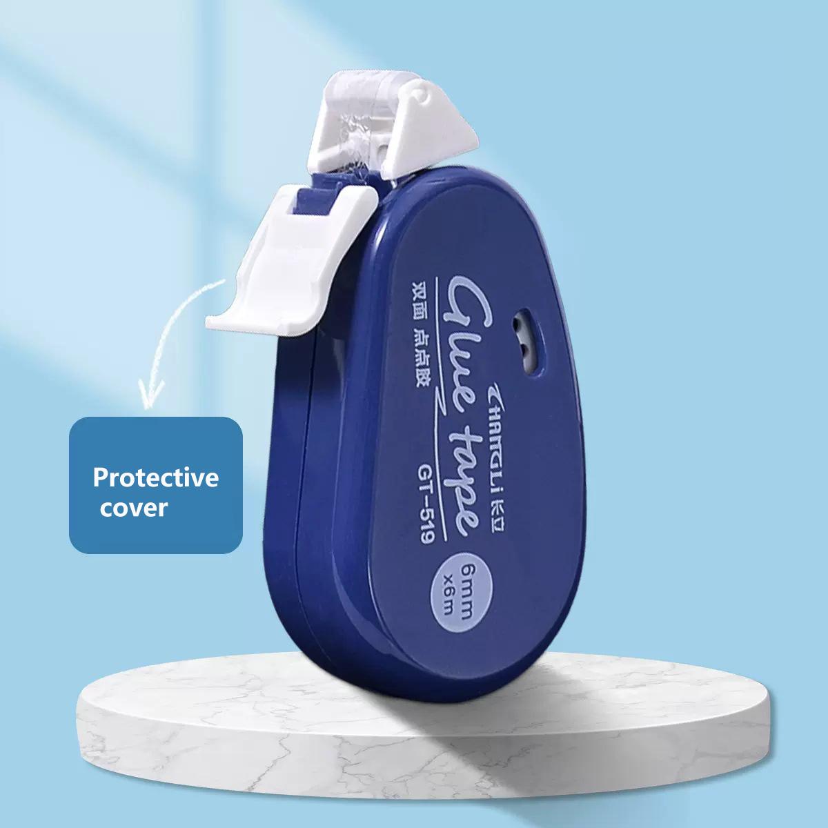 1 Piece Random Color Double Sided Sticky Tape Adhesive Dot Point Tape, Double-Sided Adhesive Tape For Scrapbooking, Double Sided Glue Tape Roller, Scrapbook Supplies