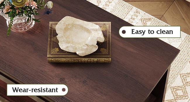 Coffee Table, 39" Lift Top Coffee Table with Hidden Compartment, Storage Shelf and Lifting Top for Home Living Room, Office and Bedroom, Red-Brown