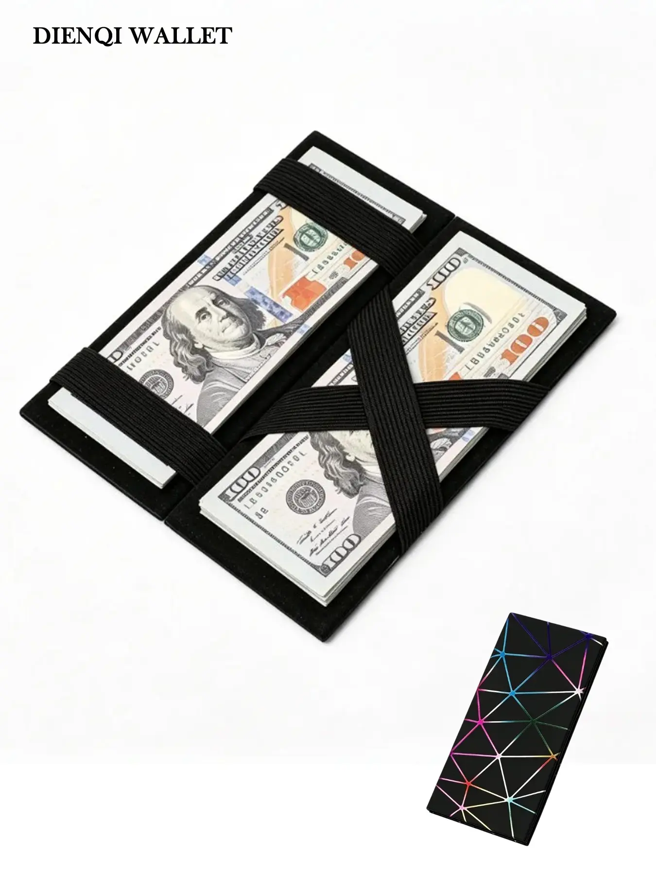 Men‘s Slim Money Clips,Magic Card Holder Magic Wallet Minimalist Men Wallet Credential Holder Kawaii Purses Slim Anime Wallet Badge Holder,Stretch Band Money Clip,Daily Use,Gift for Men,Casual, Portable
