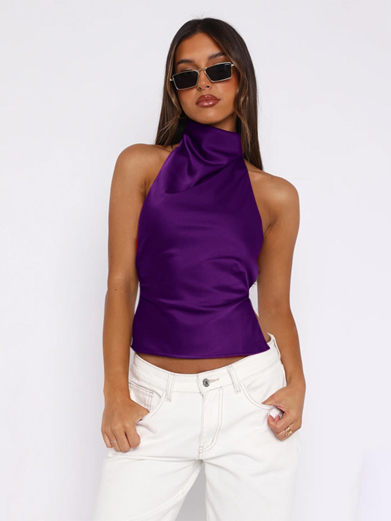 Women's Solid Color Tank Top, Casual Sleeveless Top for Summer, Women's Clothing for Daily Wear, Womenswear