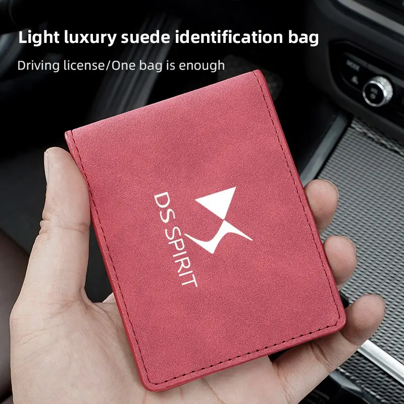 1Pcs Car Driver License Storage Bag Wallet ID Card Protective Sleeve For DS SPIRIT DS3 DS4 DS4S DS5 5LS DS6 DS7 DS9 WILD RUBIS E-Tense DIVINEDS