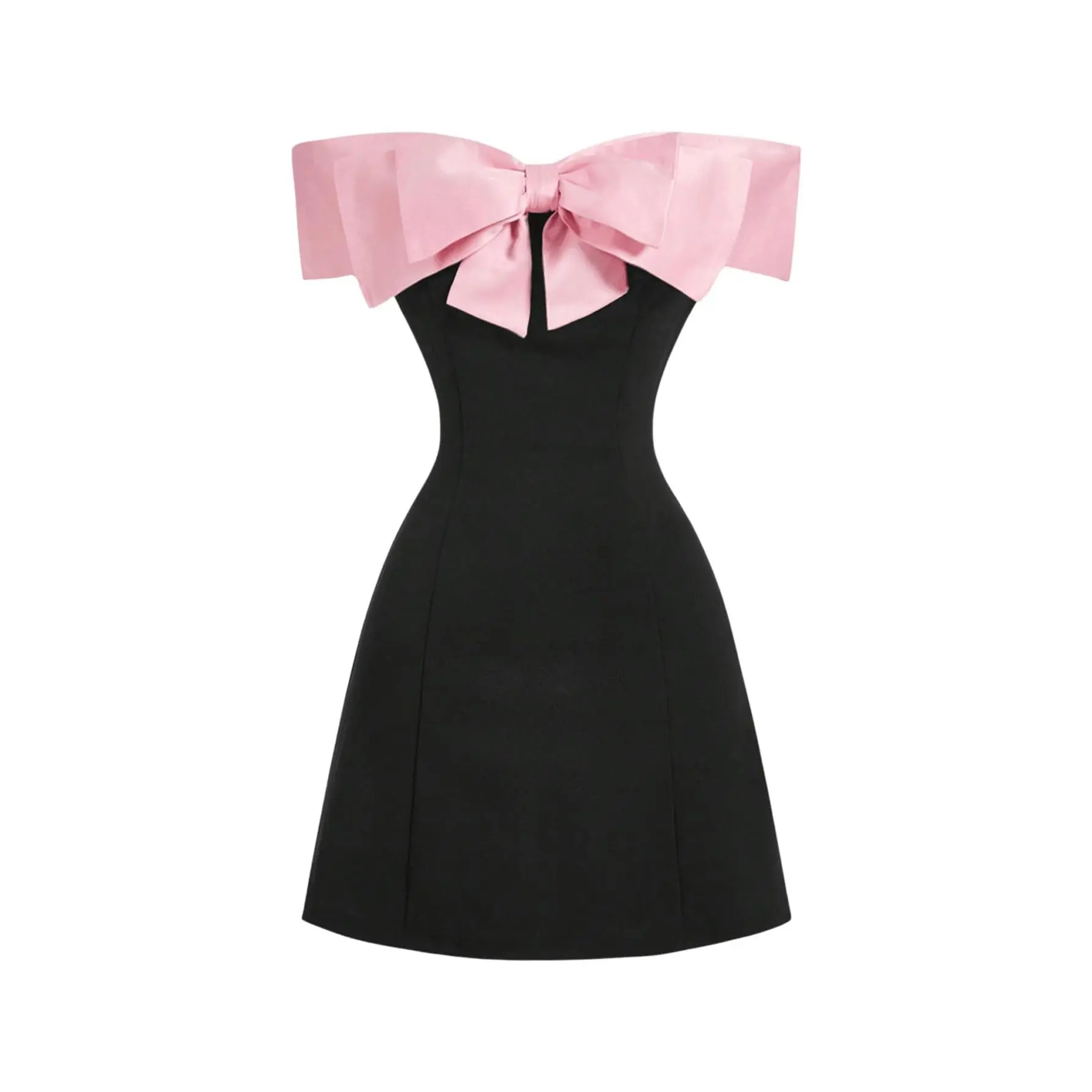 Bow Mini Dress Summer Off Shoulder Tea Party Birthday Cocktail Cute Going Out Graduation Sun Dresses