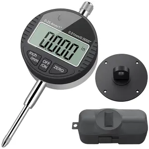 Digital Dial  Gage Gauge 0-1 Inch/25.4 mm Inch/Metric Conversion Auto Off Featured Measuring Tool for  Printer Leveling, etc. - Black