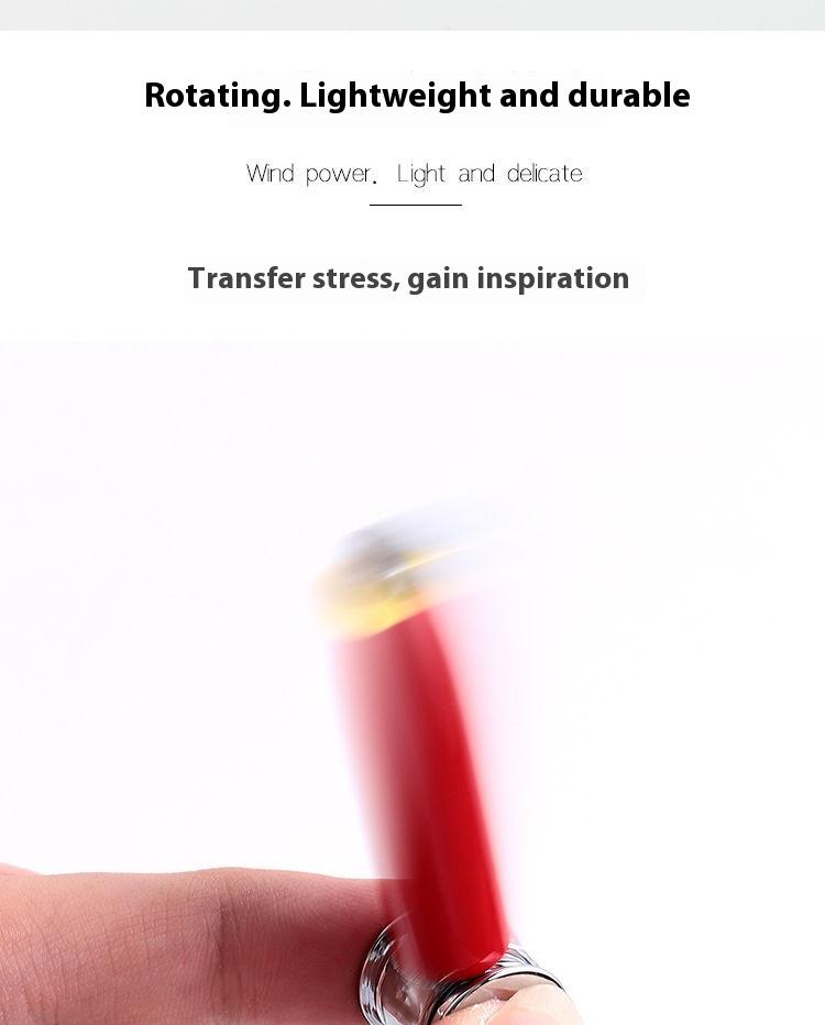 Fidget Spinner Pen Metal Ballpoint, Stress Relief Rotating Pen with LED Light, Creative Gift Pen for Students Office Writing Toys