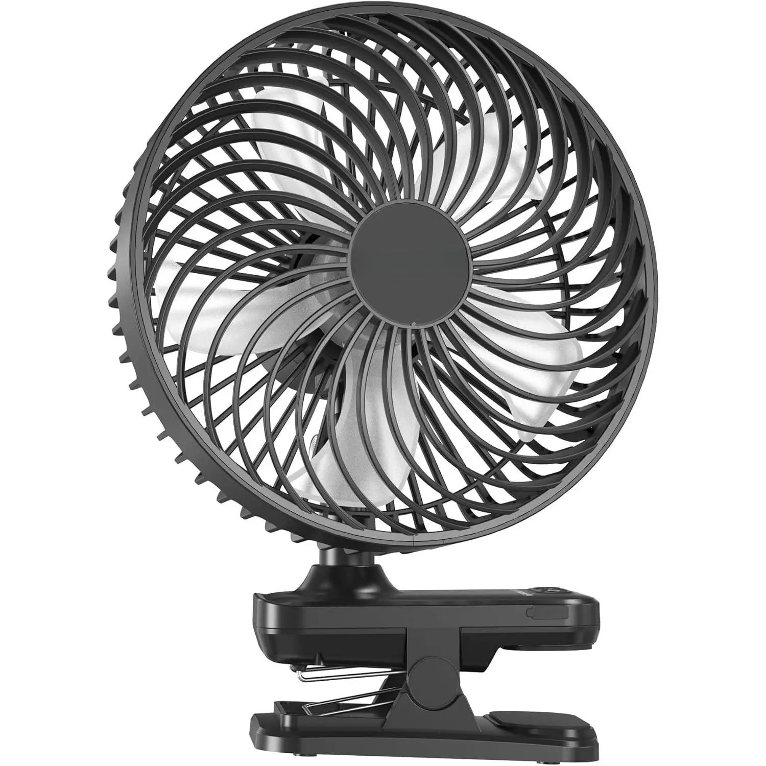10000mAh Clip  Fan, 42H Run, Quiet & Auto Oscillating Table Fan, Rechargeable 4  Speeds,  Operated Desk Fan for Camping Outdoor Travel RV  Bedroom Office Co-Branded with AMACOOL