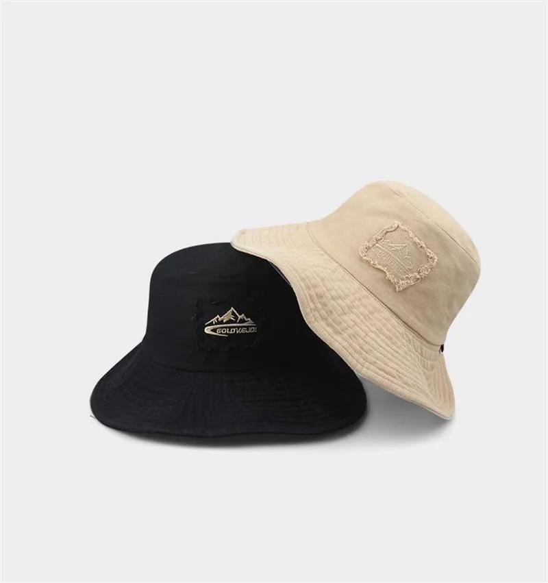 Summer Wide Large Brim Men Women Fisherman Hat Outdoor UV Protection Casual Sun Cap Hiking Fishing Climbing Safari Bucket Hats