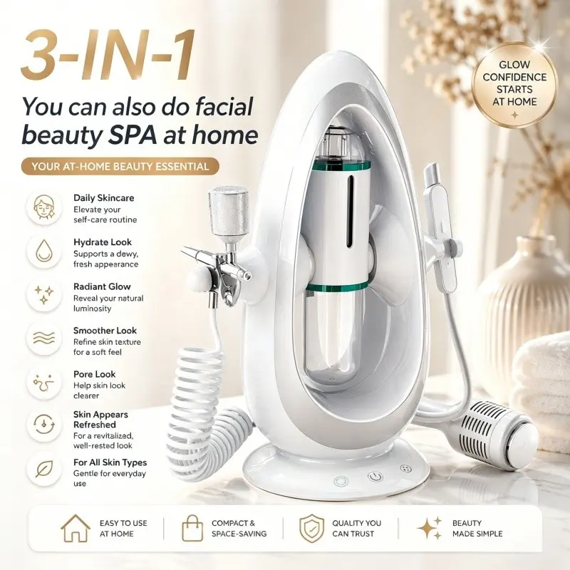New Exfoliating Beauty Device, Small Bubble Oxygen Spray, Pore Cleansing, Blackhead Removal, Facial Care Tool, Lw-101 Model
