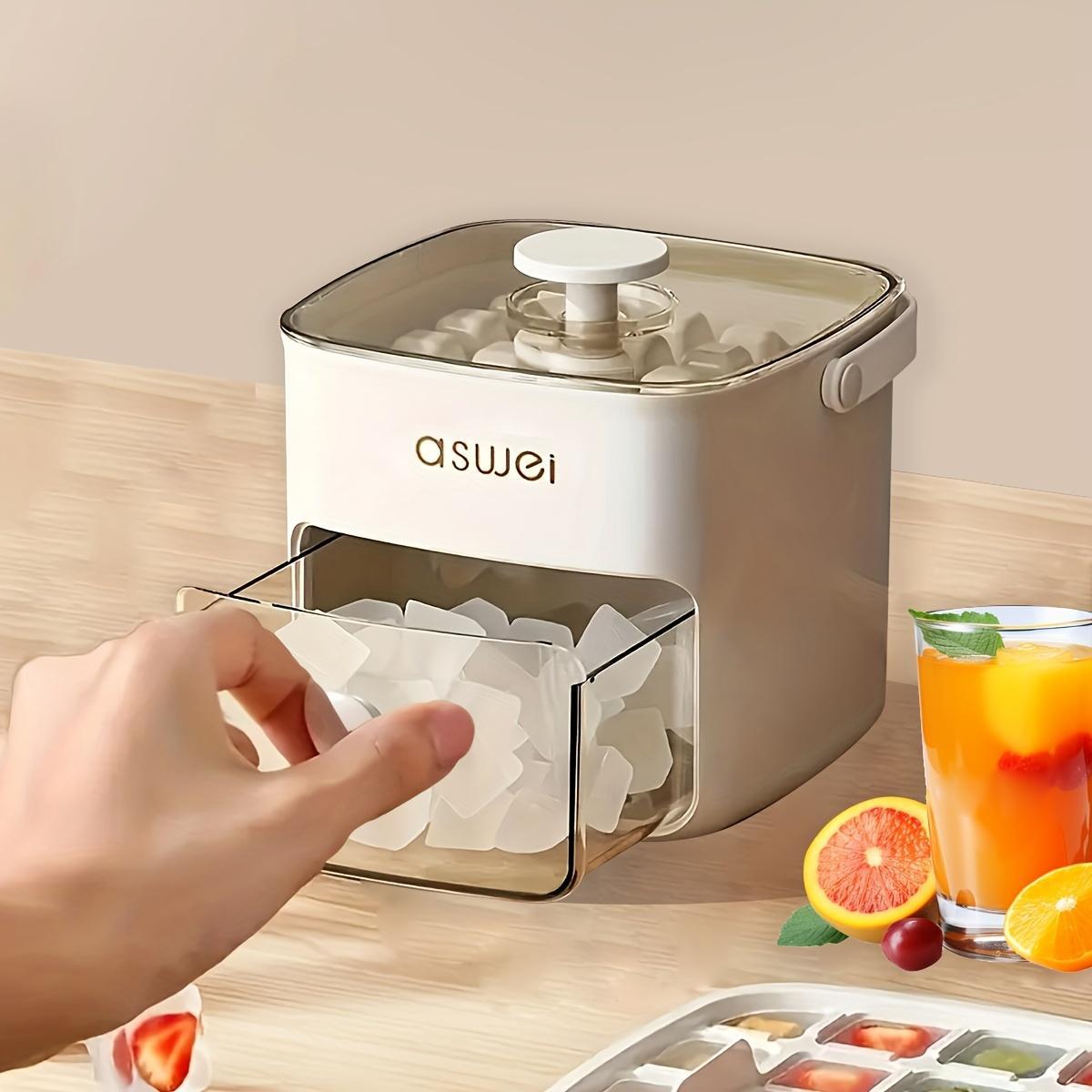 48-grid Ice Cube Maker, Large Capacity Double Layer Ice Cubes Maker, Ice Tray for Whiskey & Cocktail, Ice Molds, Kitchen Gadgets