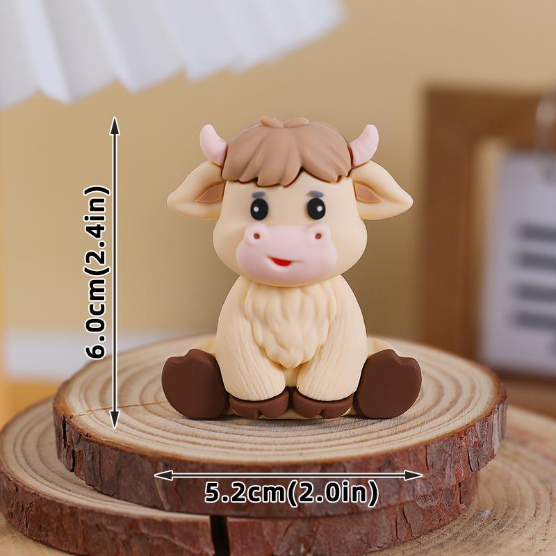Farm Animal Cake Topper Cow ,Pig, Mountain Cattle, Chick Cake Decorations for Baby Shower Kids Happy 1st Birthday Party Supplies
