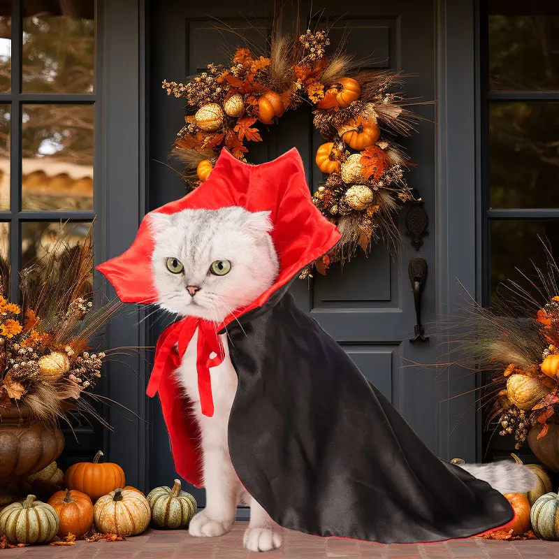 New cross-border pet Halloween cape, quirky and funny Christmas cloak, cat costume, puppy clothing