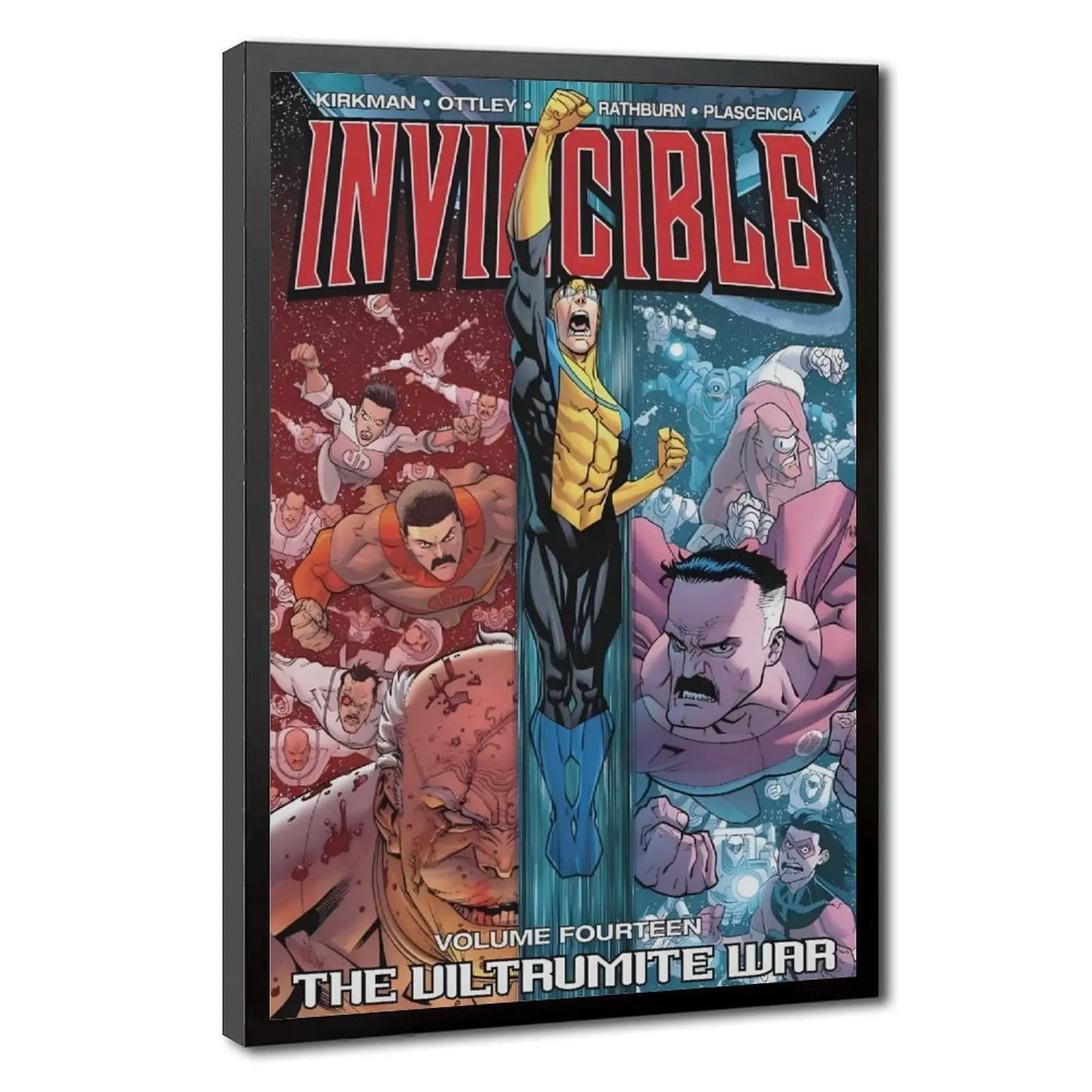 Invincible Superhero Comic Cover Canvas Wall Art Poster for Living Room Bedroom Dorm Study Comic Book Shop Lounge
