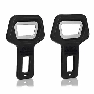 2-Piece Durable Seatbelt Clip Bottle Opener Set, Metal & Plastic Material, Portable Design, Easy to Carry, Ideal for Bartenders, Homes & Restaurants, Perfect Gift Idea