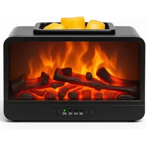 Electric Wax Melt Warmer with PTC Heating Plate, Monochromatic Wax Burner for Home Office Gifts & Decor (Black)