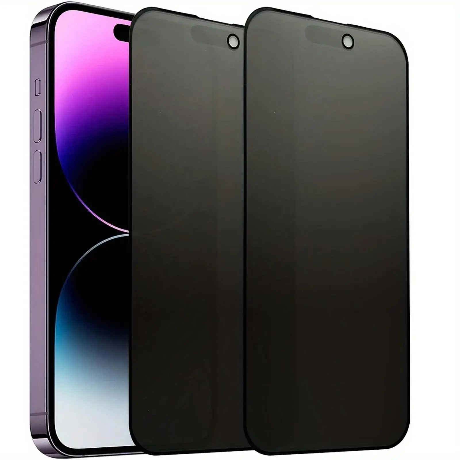 2-Piece Tempered Glass Screen Protector Set for iPhone Series, Anti-Glare, Eye Protection, Scratch-Resistant Privacy Guard with Installation Support, Mobile Phone Accessory for iPhone 17/16/15 Pro Max 13 12 11