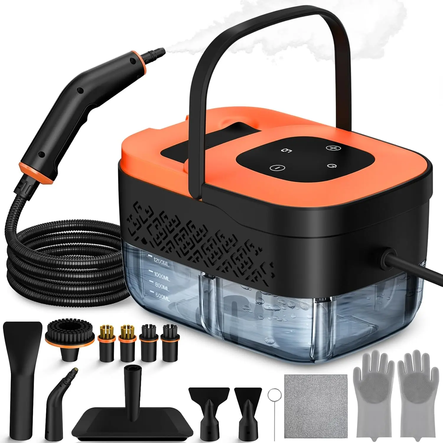 Steam Cleaner, Portable Steamer for Cleaning with 16 count Accessories, 6-Level Adjustable, 15s Heat-Up, Handheld Steam Cleaner for , Tile, , Dirt, Grout,  Detailing