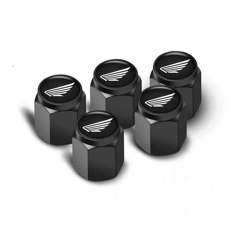 5PCS Metal Car Wheel Tire Valve Caps Air Stem Dust Cover Dustproof for Honda CBR1000 CBR600RR CBR650R CB1000R CB1100 CB650F CBR300R Accessories Tyre Caps