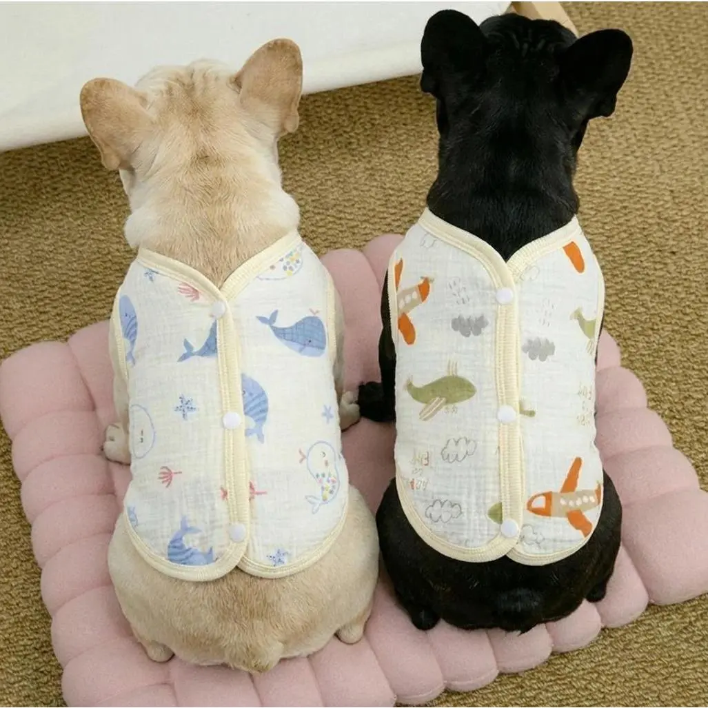 Summer Pet Vest Dog Clothes T-shirt Clothing Dogs Pets Vests Chihuahua Breathable Girl Pug Puppy Vest York Teddy