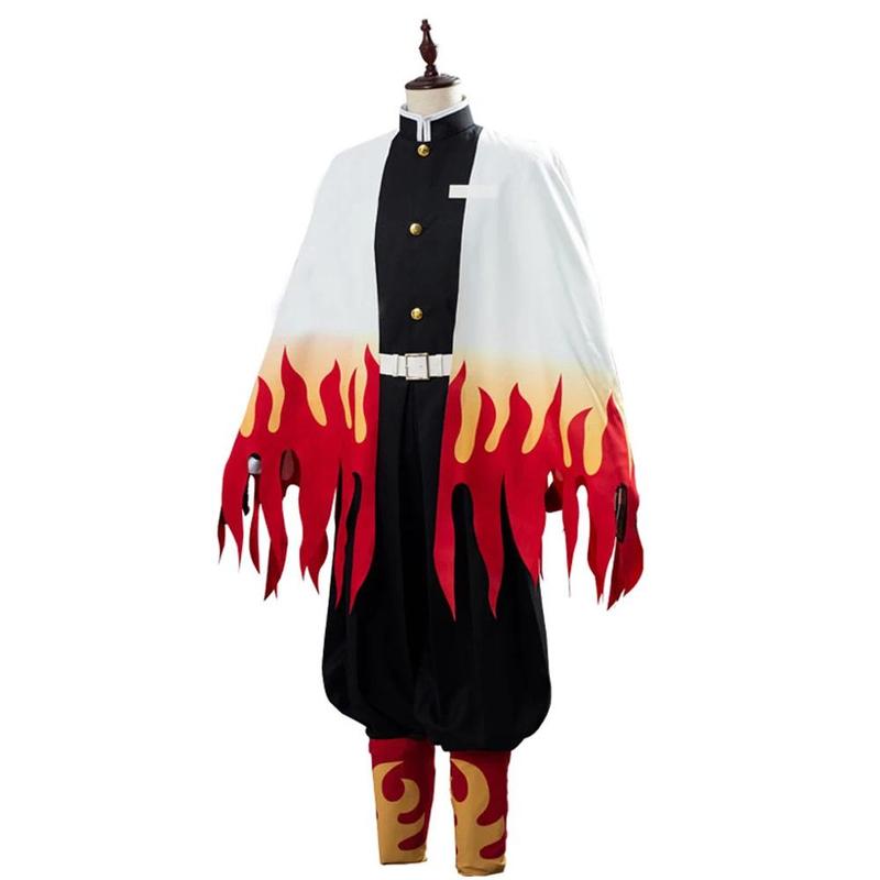 Rengoku Kyoujurou Fantasy Wigs Outfits Anime Demon Cosplay Slayer Costume Disguise Adult Men Halloween Party Roleplay Clothes Rengoku Kyoujurou Fantasy Wigs Outfits Anime Demon Cosplay Slayer Costume Disguise Adult Men Halloween Party Roleplay Clothes