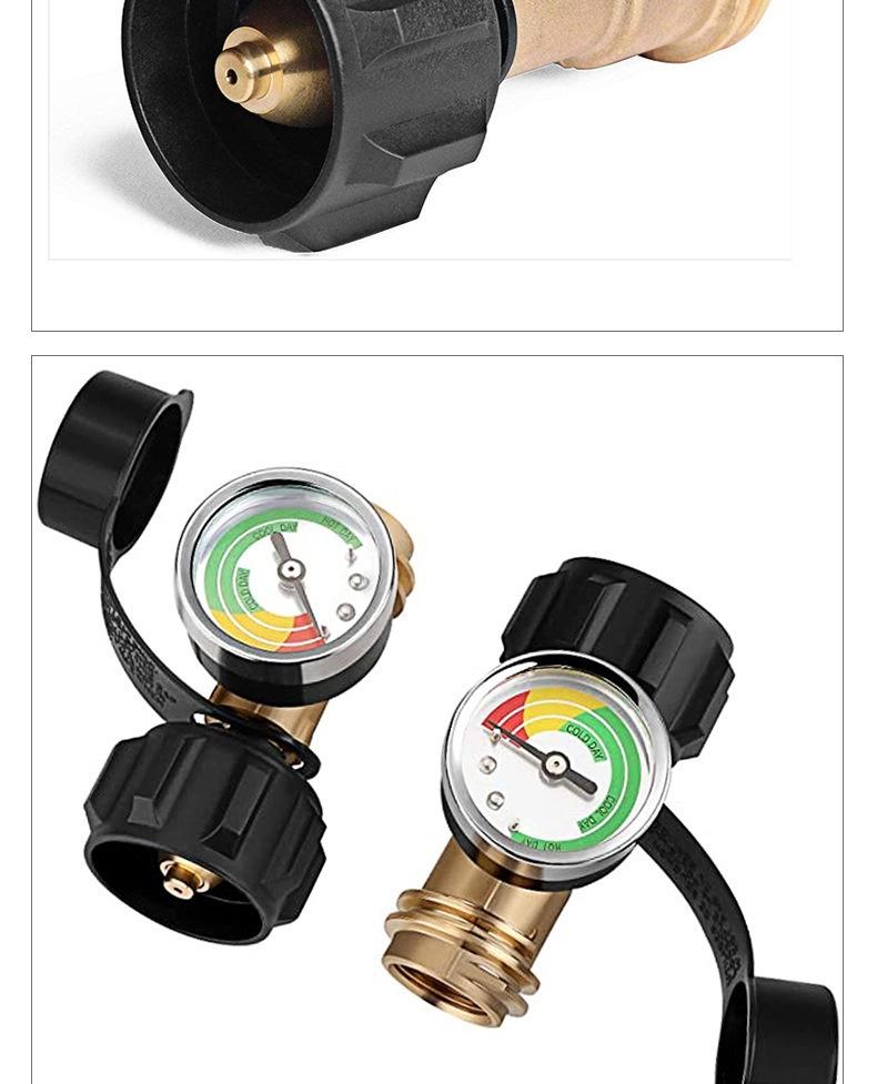 Vevor QCC1 Propane Tank Adapter Brass POL to 1lb Cylinder Converter for Gas Grills Camping Stoves and Outdoor Tools Set Electric Power Equipment