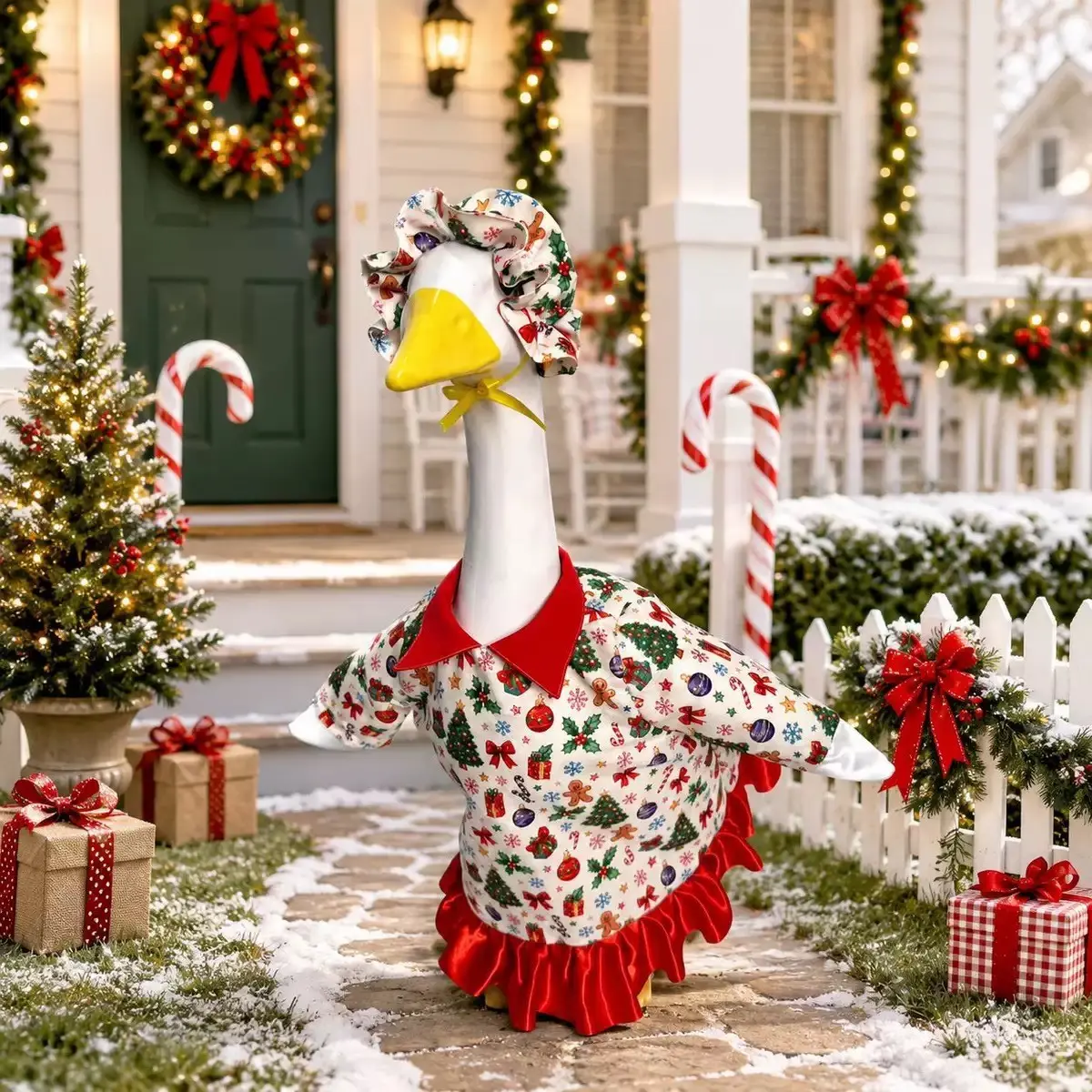 Hallway Goose Christmas Long Dress, Halloween Festival Costume, Funny Garden, Perfect for Festive Celebrations