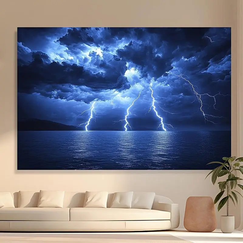One piece. A heavy-duty rain cloud and dynamic storm light tapestry over the ocean's sky. Made of durable polyester material. Suitable for bedroom or dormitory wall decoration. Perfect for holiday decoration. home accessories home accessories backtoschool