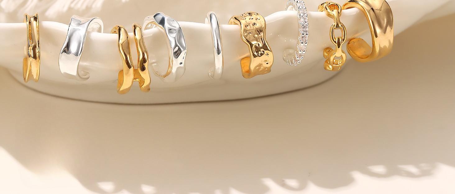 CASSIECA 9Pcs Ear Cuff Non Piercing Earrings for Women Me 14K Gold Plated Ear Cuffs Earring Non Pierced Ears Adjustable Clip On Trendy Fake Cartilage Conch Helix Jewelry with 5A CZ