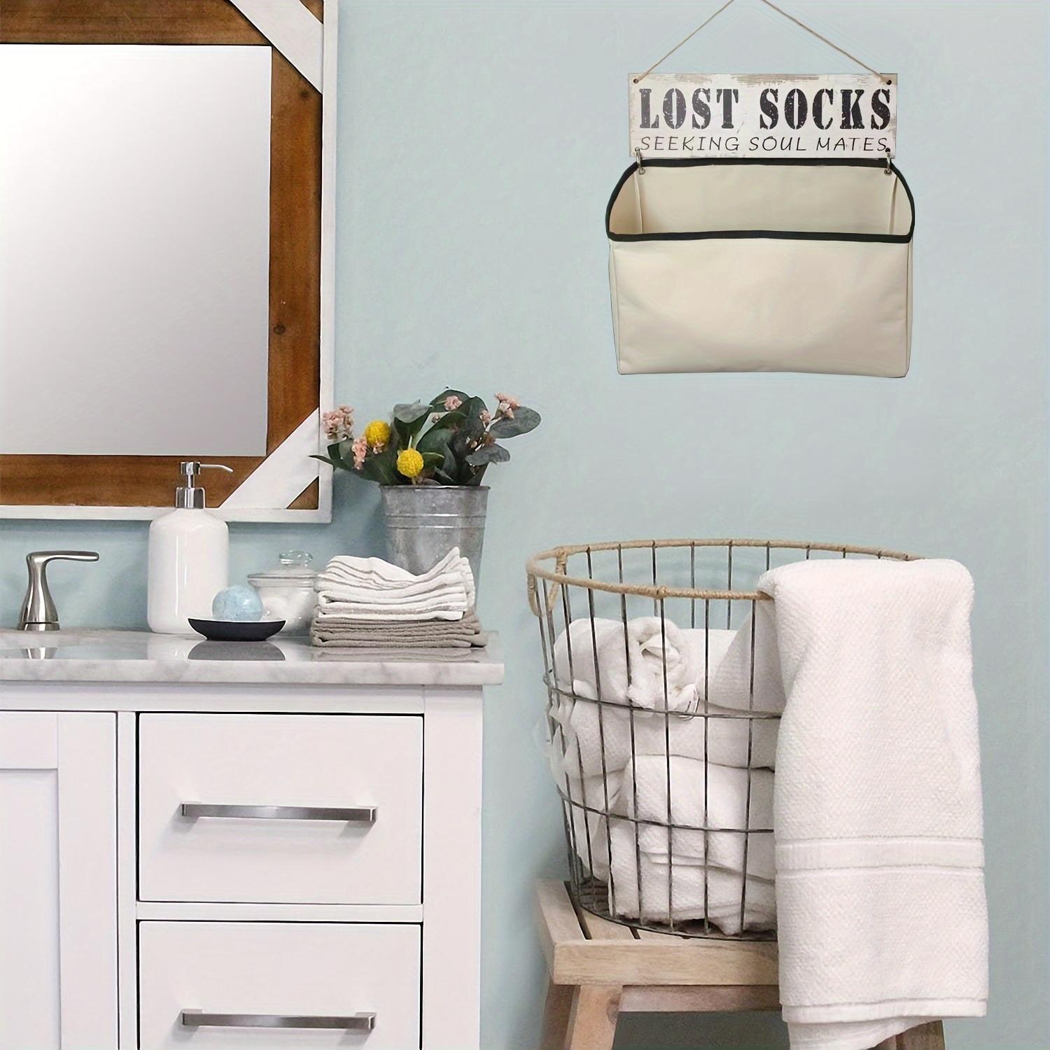 Hanging Lost Sock Organizer Bag, Creative Hanging Storage Bag, Laundry Room Socks Storage Bag, Hanging Organizer for Individual Socks