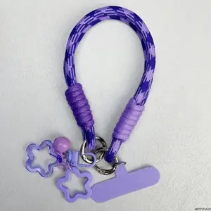 2026 New Dopamine Style Star Anti-Lost Wrist Lanyard Keychain, Cute Cartoon Mobile Phone Strap, Trendy Fashion Phone Charm Accessory, Ideal Daily Decor & Gift for Her