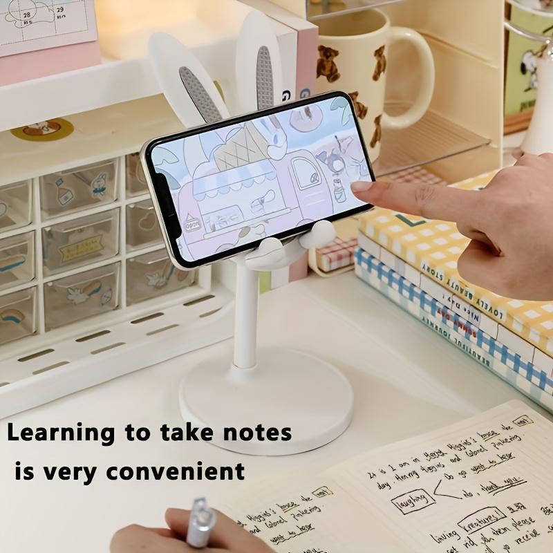 Cute Rabbit Design Phone Holder, Universal Smartphone Holder, Adjustable-Height Phone Stand, Desktop Cellphone Holder Stand for Home Office, Phone Accessories, Mobile Mount #GLOBAL PICKS