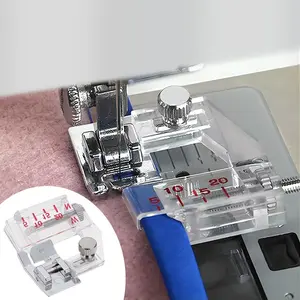 1 PC Bias Tape Binding Foot, Adjustable Bias Tape Binder Foot, Sewing Machine Feet, Roller Sewing Machine Presser Foot, Bias Tape Binder Foot Adjustable Range from 5mm to 20mm