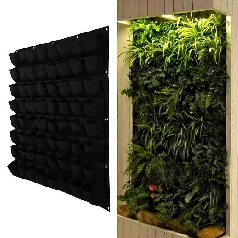 Vertical Wall Mounted Plant Growing Bag, 1 Count Multi-pocket design Felt Plant Growing Bag, Garden Bag for Home Garden