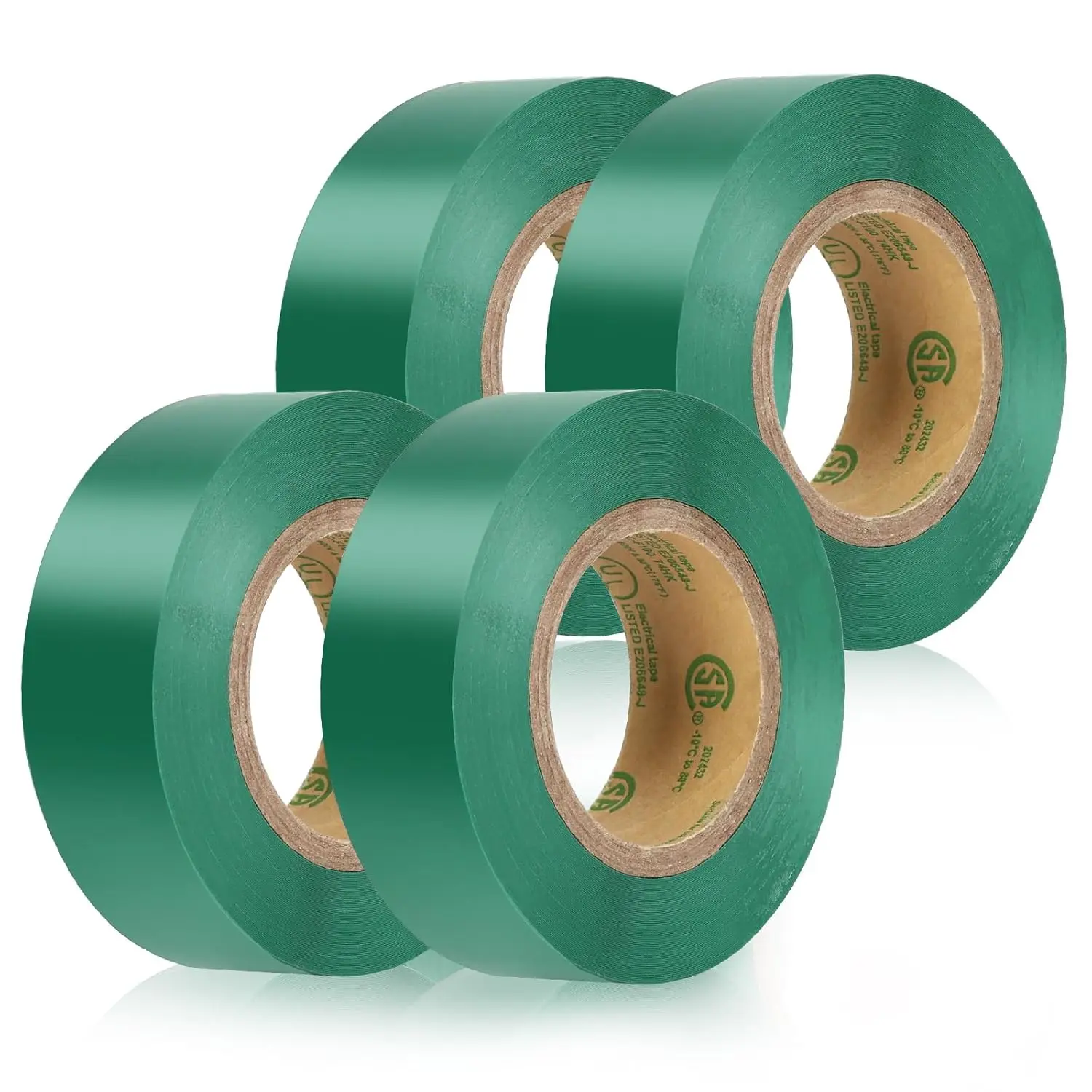 EYYAN 4 Pack reen Electrical Tape, UL Approved, 0.7in x 33ft | UL Approved, Multipurpose,  Improvement Electrical Equipment, PVC Electric Insulatin