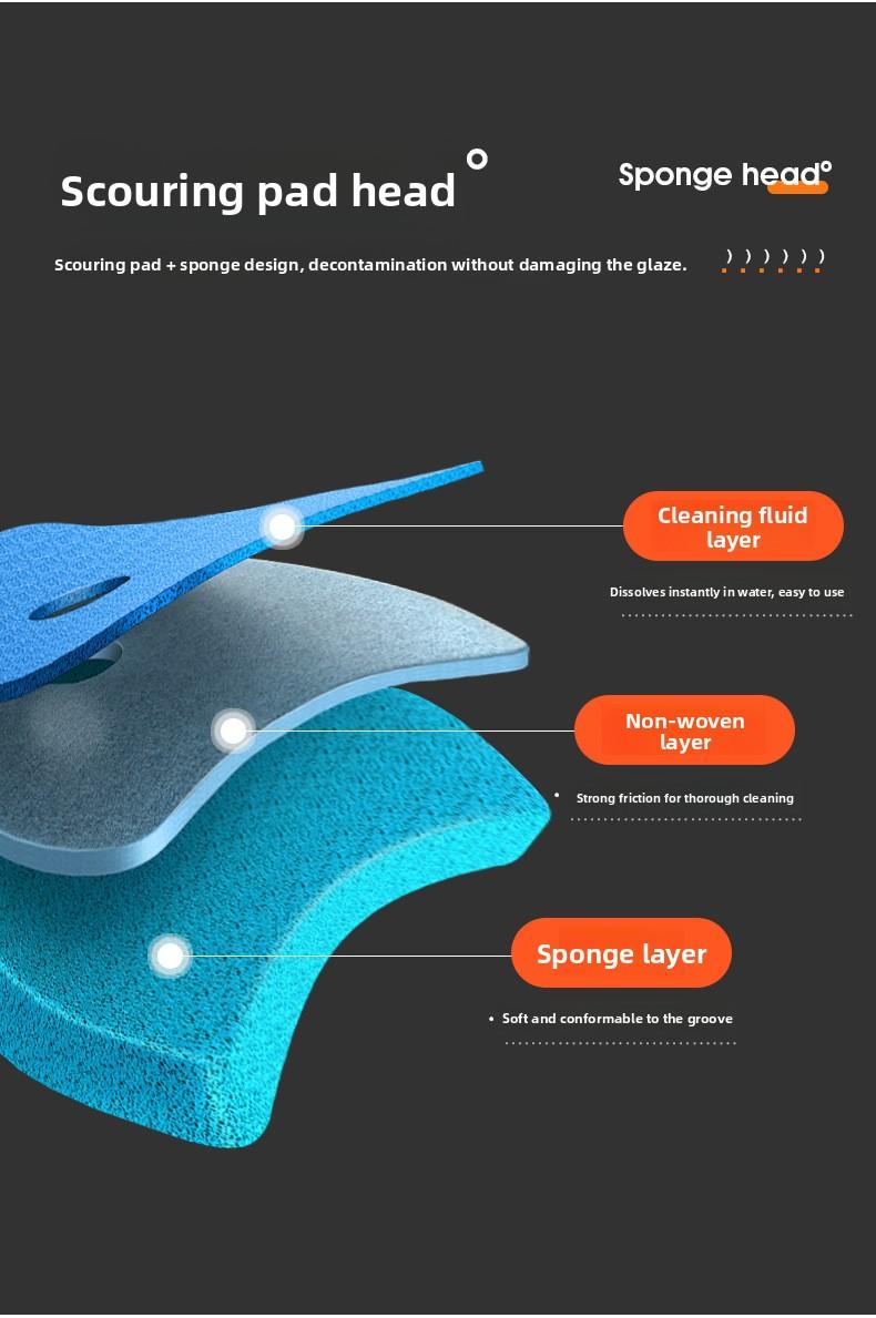 Disposable Toilet Brush with Holder, Deep Clean Toilet Scrubber with Replacement Heads, Quick Clean Toilet Brush for Bathroom, No Drilling