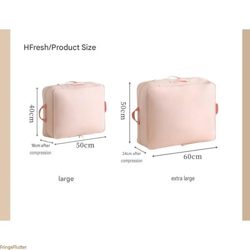 Large-Capacity Compression Canvas Duvet Storage Bag - Adjustable Household Items Organizer for Bedding, Seasonal Clothing