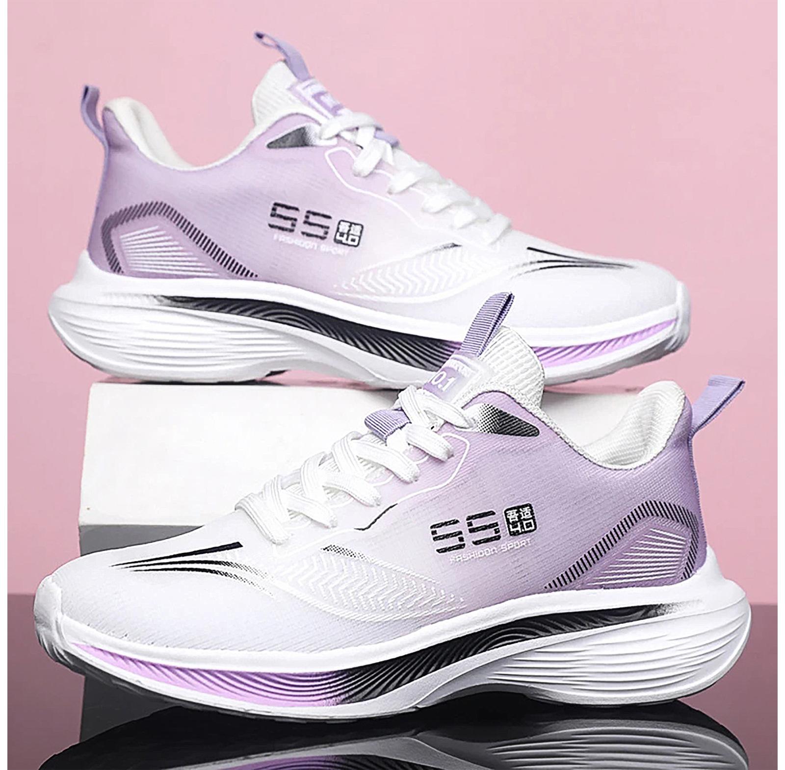 Women's Shoes Versatile Spring New Casual Women's Single Shoes Running Shoes Soft Sole Shock Absorption Lightweight Sports Shoes