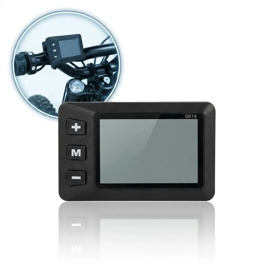 Electric Dirt Bike Display Screen, LCD Control Panel Meter, E-Bike Speedometer, Handlebar Display Accessories for Yozma in 10