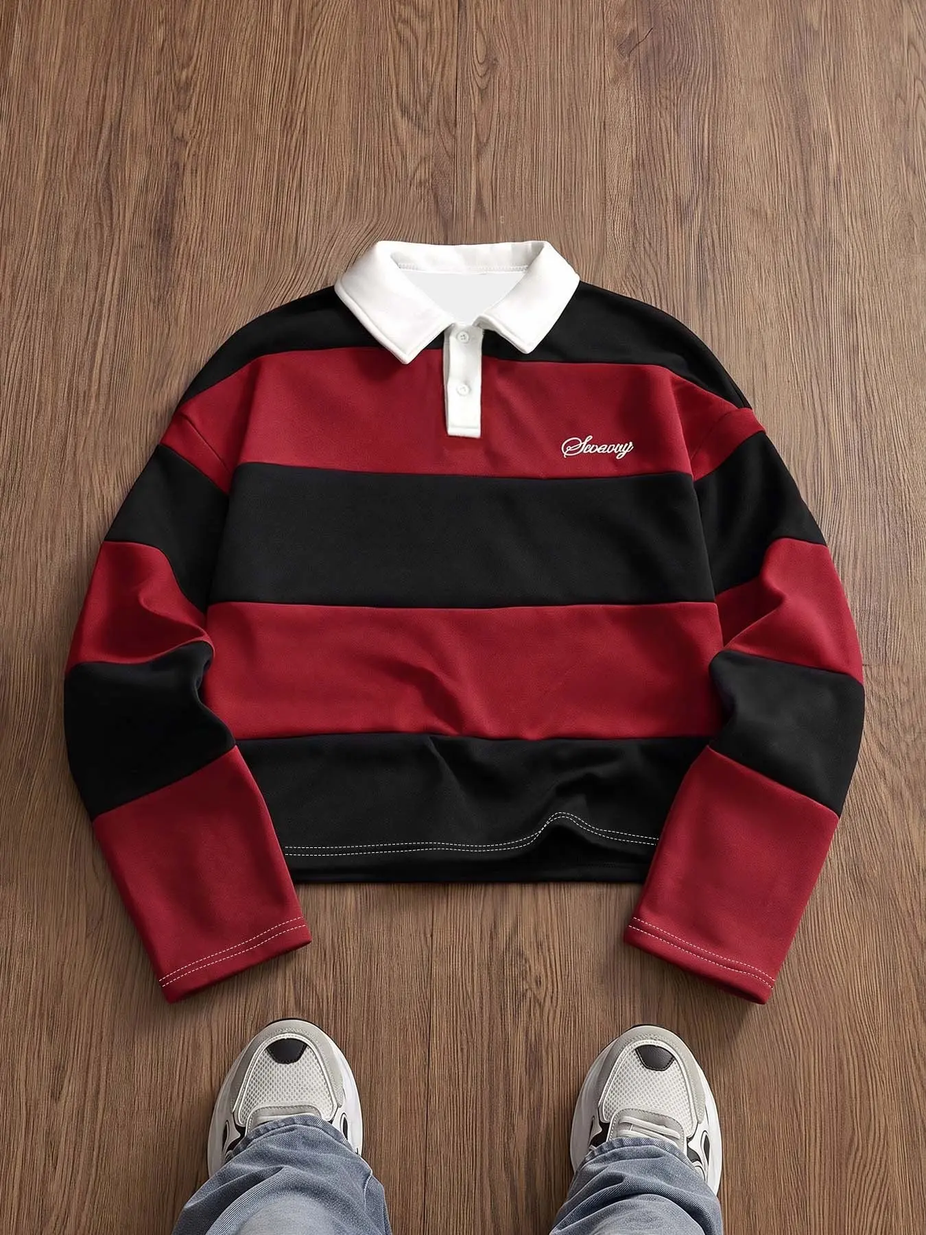 Men's Striped Shirt, Casual Loose Fit, Short Sleeve Long Top, Four Seasons Fashion, Comfortable Outdoor Wear