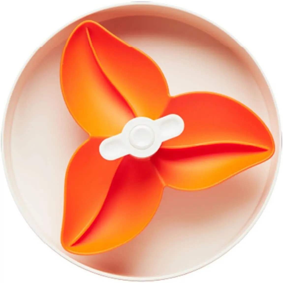 Spin Interactive Slow Feeder Bowl for Dogs - Bougainvillea Orange - Skill Level: Easy - Fun and  Feeding with Movable, Adjustable Center Puzzle  for  Dogs and  Types